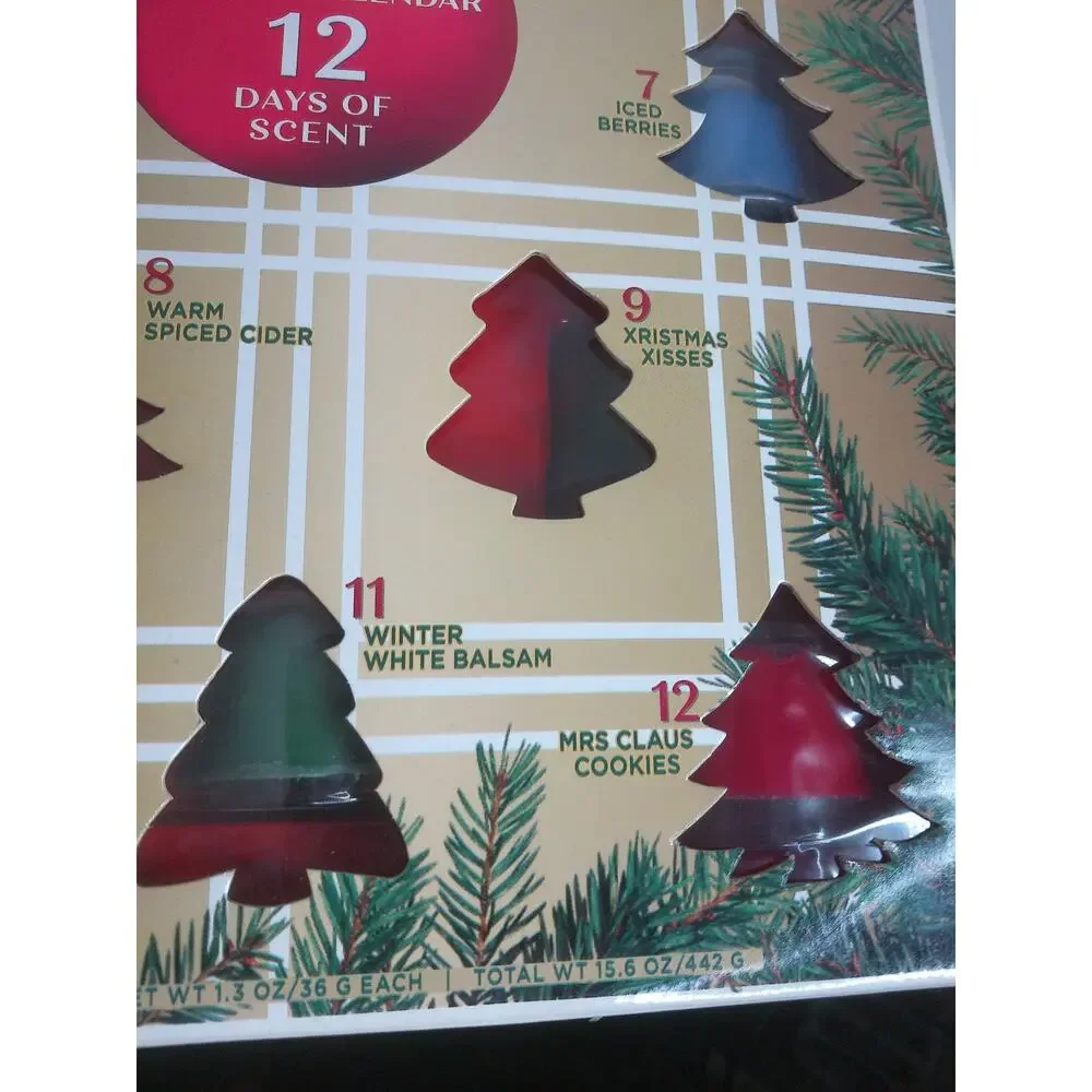 Slatkin HomeWorx Votive Candle Christmas Holiday Advent Calendar 12 Days Scent